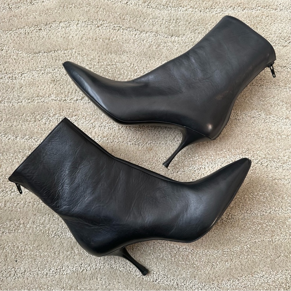 Hollywould Ellie Leather Ankle & Knee High Chain Leather Boots Black EU 39 NIB - Picture 12 of 16